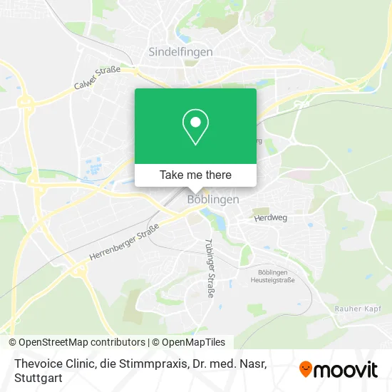 Карта Thevoice Clinic, die Stimmpraxis, Dr. med. Nasr