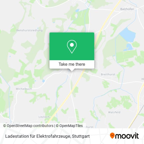 Карта Ladestation für Elektrofahrzeuge