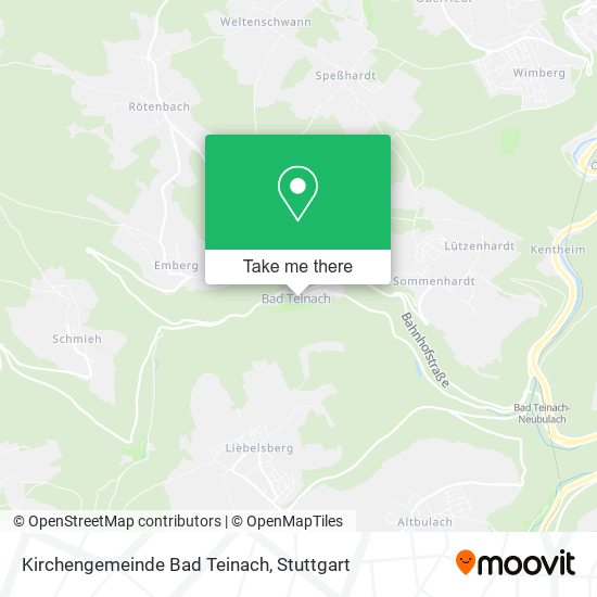 Карта Kirchengemeinde Bad Teinach