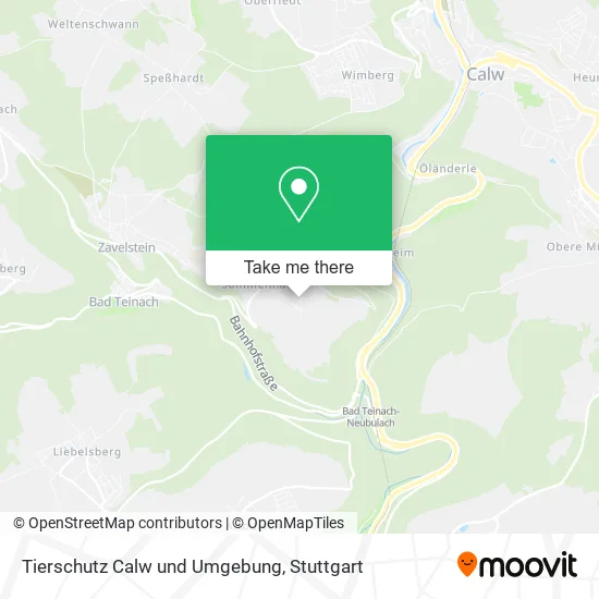 Карта Tierschutz Calw und Umgebung