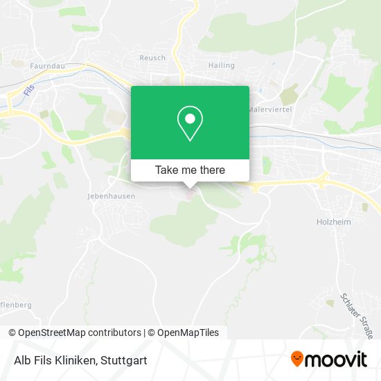 Карта Alb Fils Kliniken