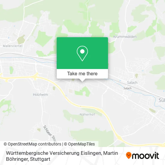 Карта Württembergische Versicherung Eislingen, Martin Böhringer