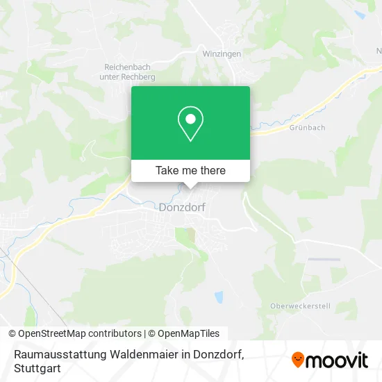 Карта Raumausstattung Waldenmaier in Donzdorf