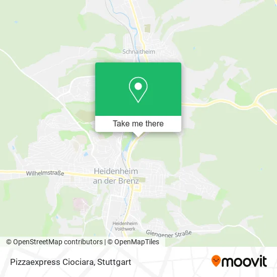 Карта Pizzaexpress Ciociara