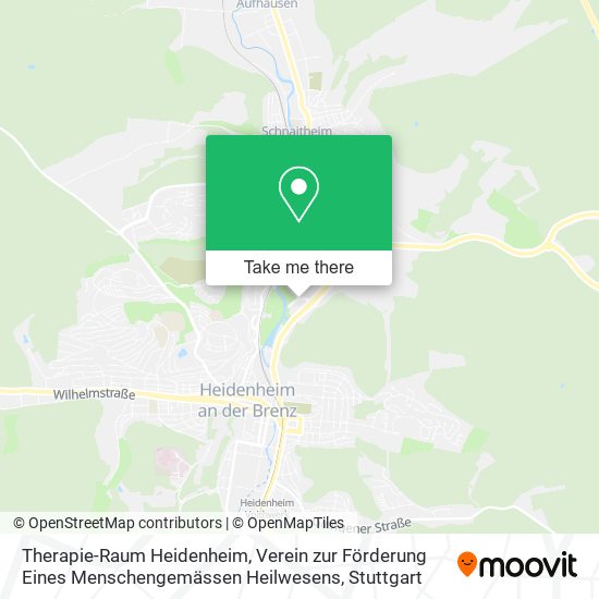 Карта Therapie-Raum Heidenheim, Verein zur Förderung Eines Menschengemässen Heilwesens