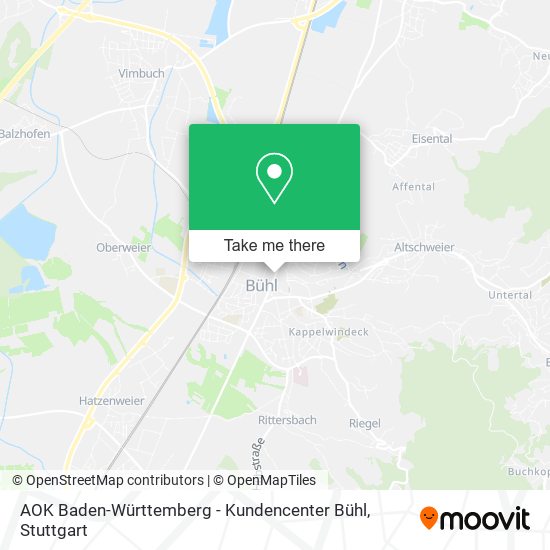 Карта AOK Baden-Württemberg - Kundencenter Bühl