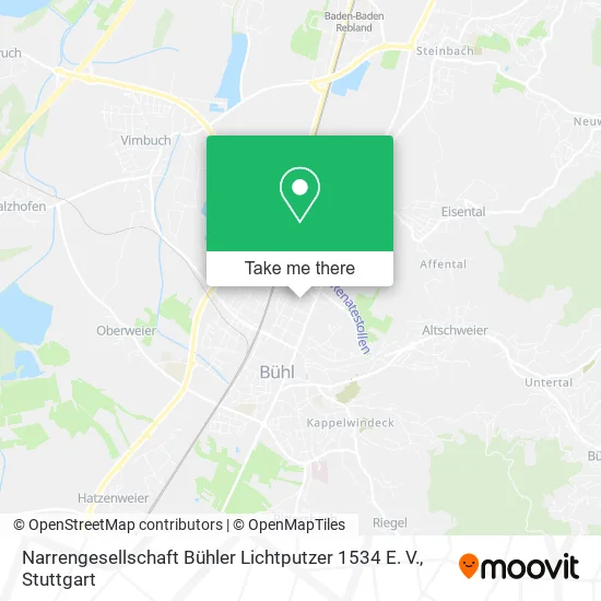 Карта Narrengesellschaft Bühler Lichtputzer 1534 E. V.