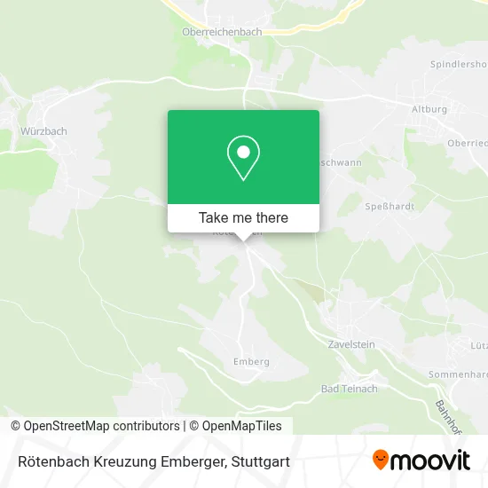 Rötenbach Kreuzung Emberger map