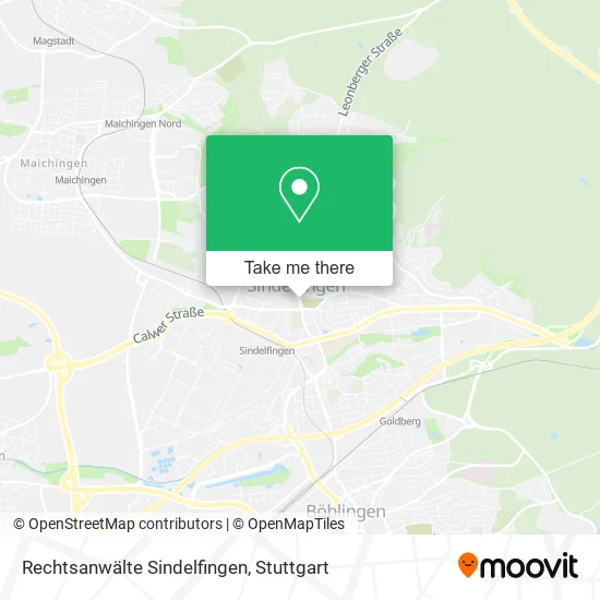 Карта Rechtsanwälte Sindelfingen