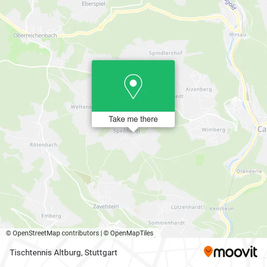 Карта Tischtennis Altburg