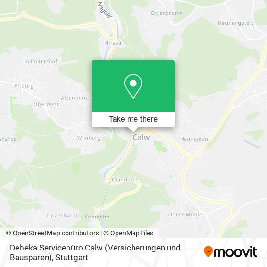 Карта Debeka Servicebüro Calw (Versicherungen und Bausparen)