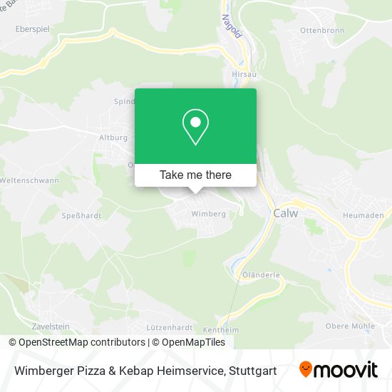 Карта Wimberger Pizza & Kebap Heimservice