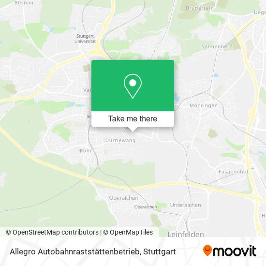 Карта Allegro Autobahnraststättenbetrieb