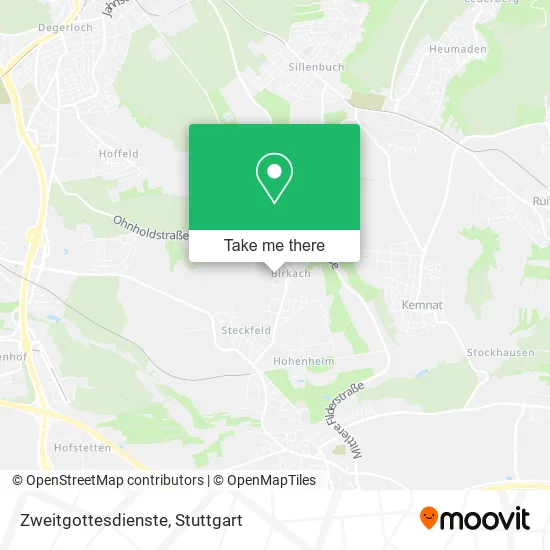 Карта Zweitgottesdienste