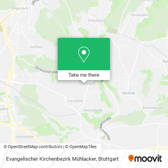 Карта Evangelischer Kirchenbezirk Mühlacker
