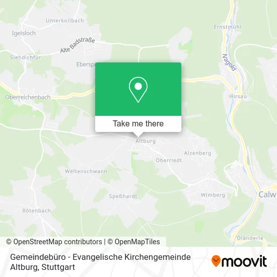 Карта Gemeindebüro - Evangelische Kirchengemeinde Altburg