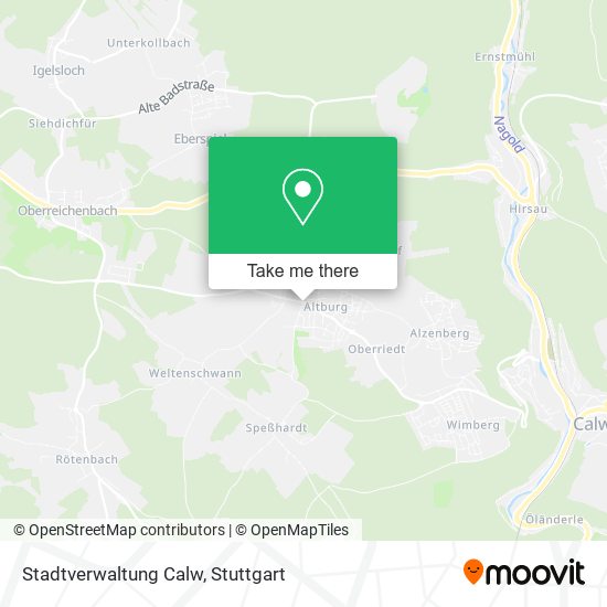 Stadtverwaltung Calw map