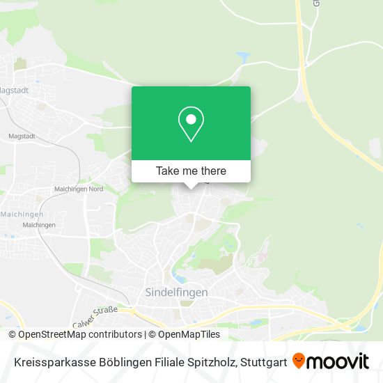 Kreissparkasse Böblingen Filiale Spitzholz map