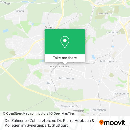 Карта Die Zahnerie - Zahnarztpraxis Dr. Pierre Hobbach & Kollegen im Synergiepark