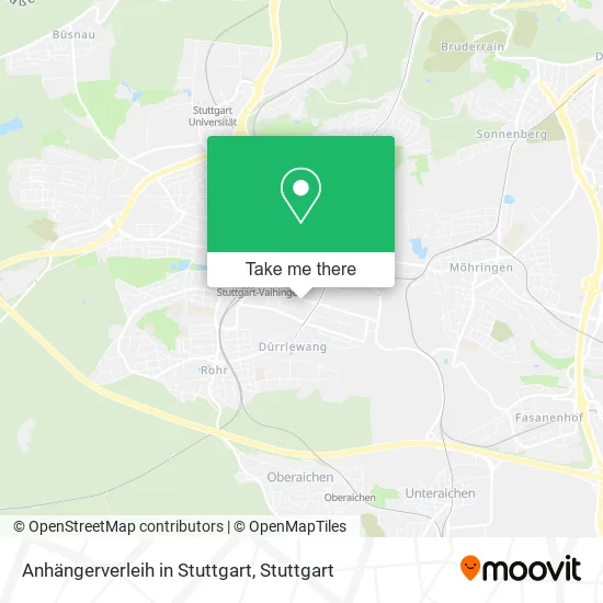 Карта Anhängerverleih in Stuttgart