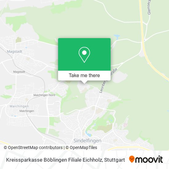 Карта Kreissparkasse Böblingen Filiale Eichholz