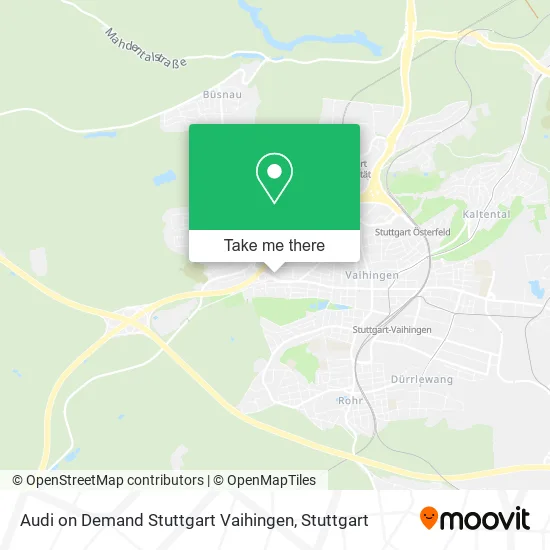 Карта Audi on Demand Stuttgart Vaihingen