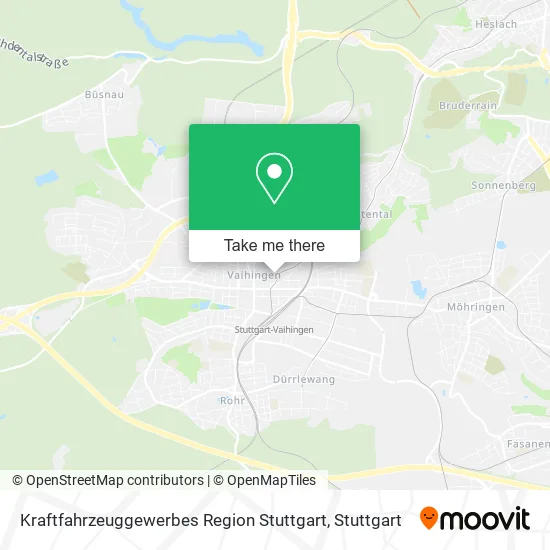 Карта Kraftfahrzeuggewerbes Region Stuttgart