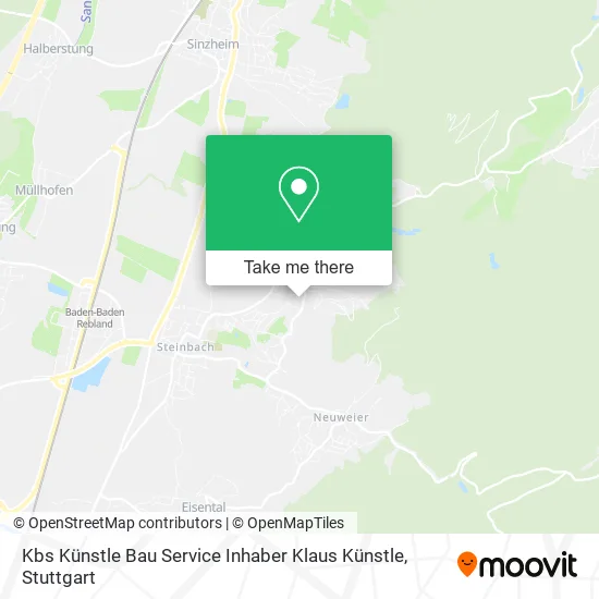 Карта Kbs Künstle Bau Service Inhaber Klaus Künstle