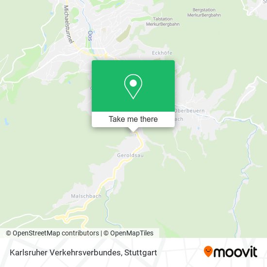 Karlsruher Verkehrsverbundes map