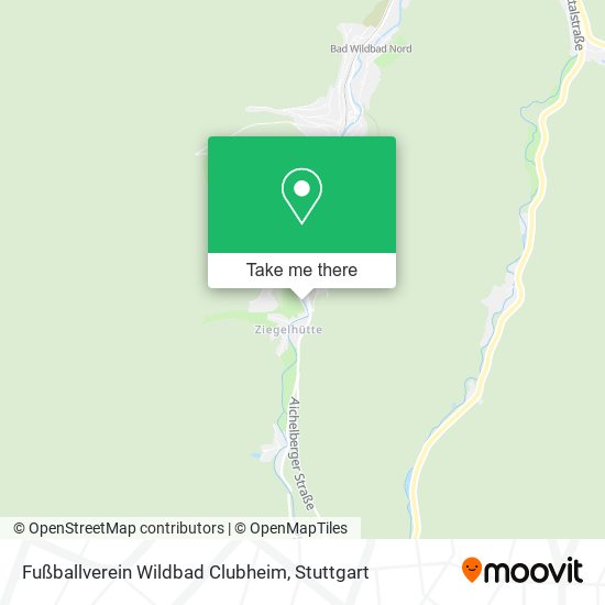 Карта Fußballverein Wildbad Clubheim