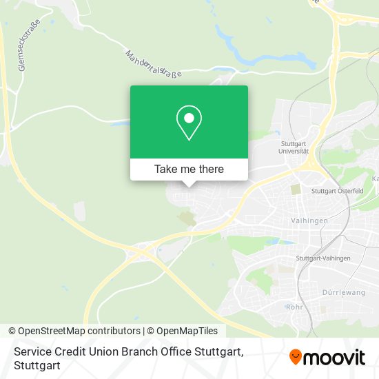 Service Credit Union Branch Office Stuttgart map