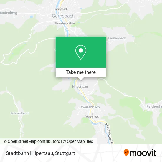 Карта Stadtbahn Hilpertsau