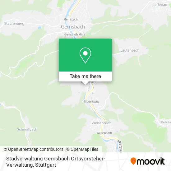Карта Stadverwaltung Gernsbach Ortsvorsteher-Verwaltung
