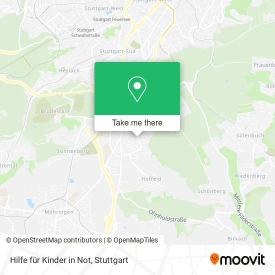 Карта Hilfe für Kinder in Not