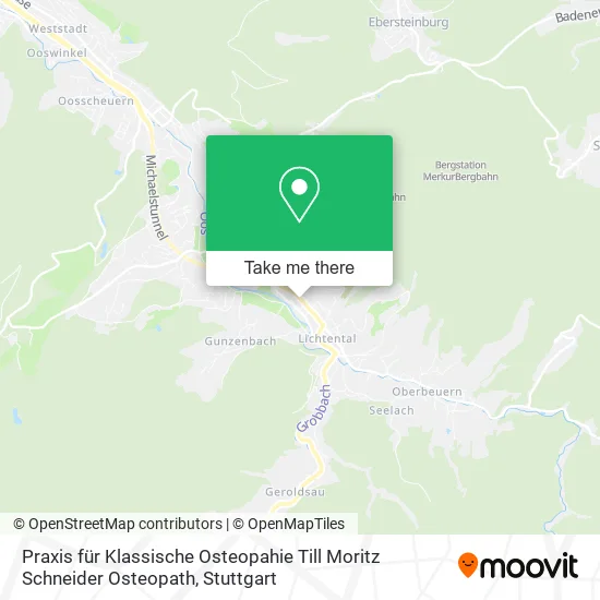 Карта Praxis für Klassische Osteopahie Till Moritz Schneider Osteopath