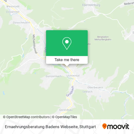 Карта Ernaehrungsberatung Badens Webseite