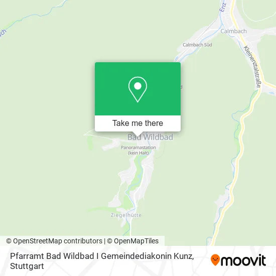 Карта Pfarramt Bad Wildbad I Gemeindediakonin Kunz