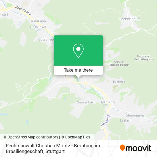 Карта Rechtsanwalt Christian Moritz - Beratung im Brasiliengeschäft