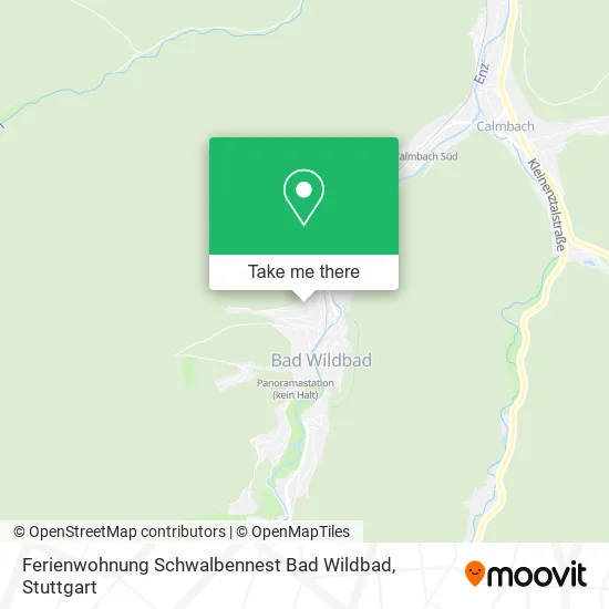 Карта Ferienwohnung Schwalbennest Bad Wildbad