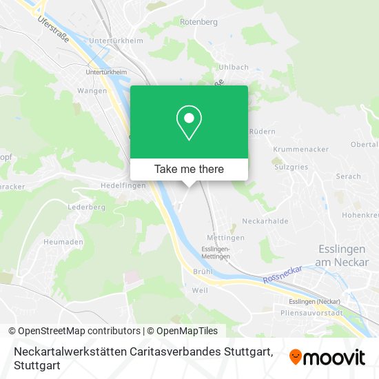 Neckartalwerkstätten Caritasverbandes Stuttgart map