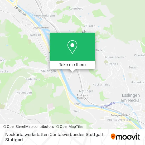 Карта Neckartalwerkstätten Caritasverbandes Stuttgart