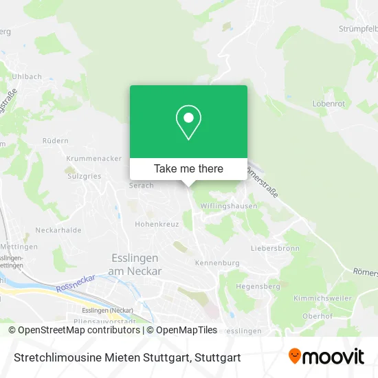 Карта Stretchlimousine Mieten Stuttgart