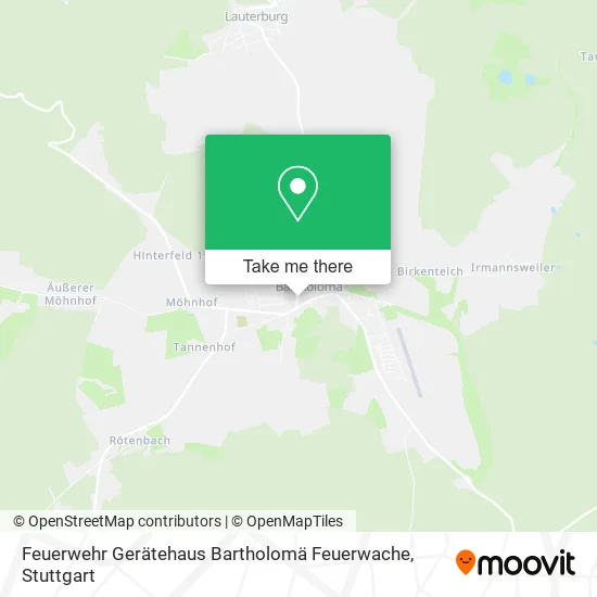 Карта Feuerwehr Gerätehaus Bartholomä Feuerwache