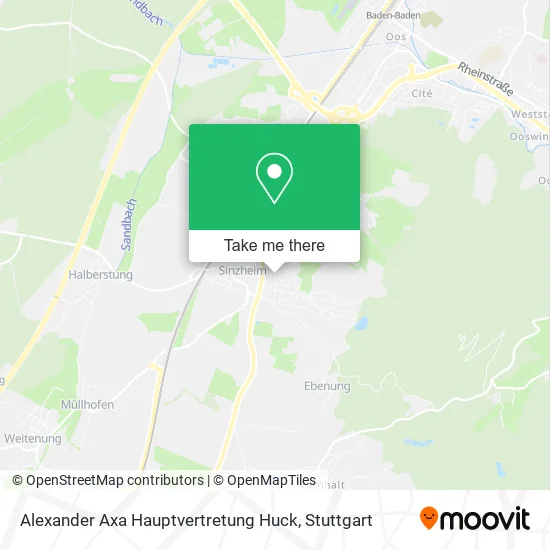 Карта Alexander Axa Hauptvertretung Huck