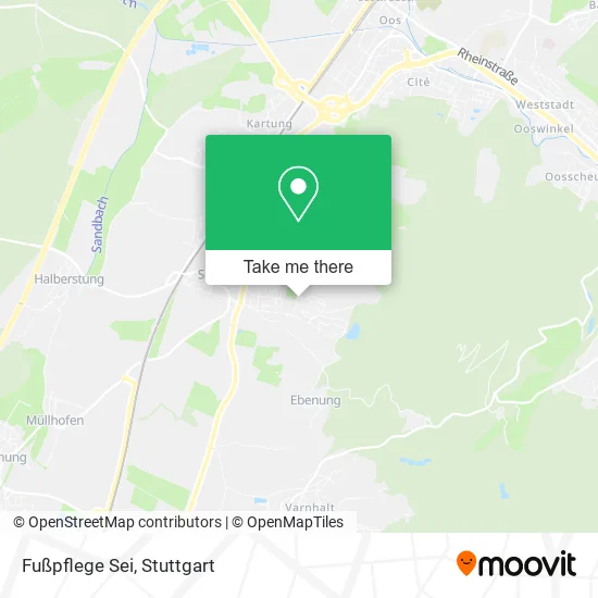 Карта Fußpflege Sei