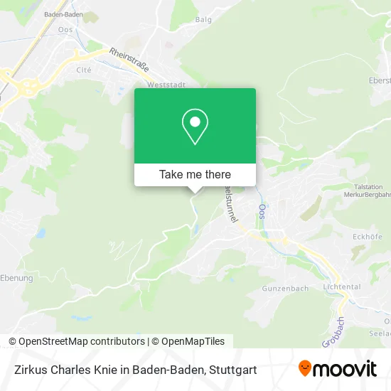 Карта Zirkus Charles Knie in Baden-Baden