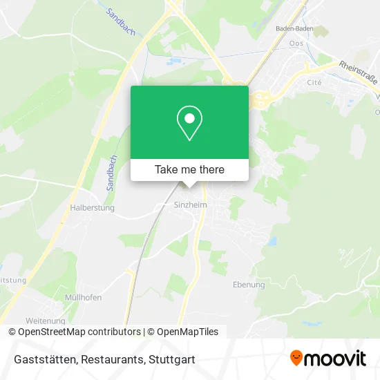 Карта Gaststätten, Restaurants