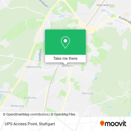 UPS Access Point map