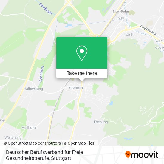 Deutscher Berufsverband für Freie Gesundheitsberufe map