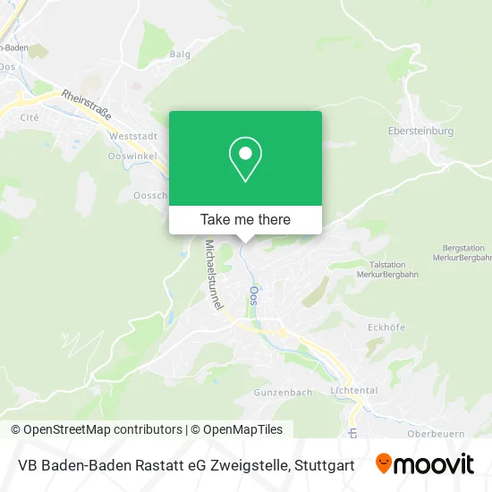 Карта VB Baden-Baden Rastatt eG Zweigstelle